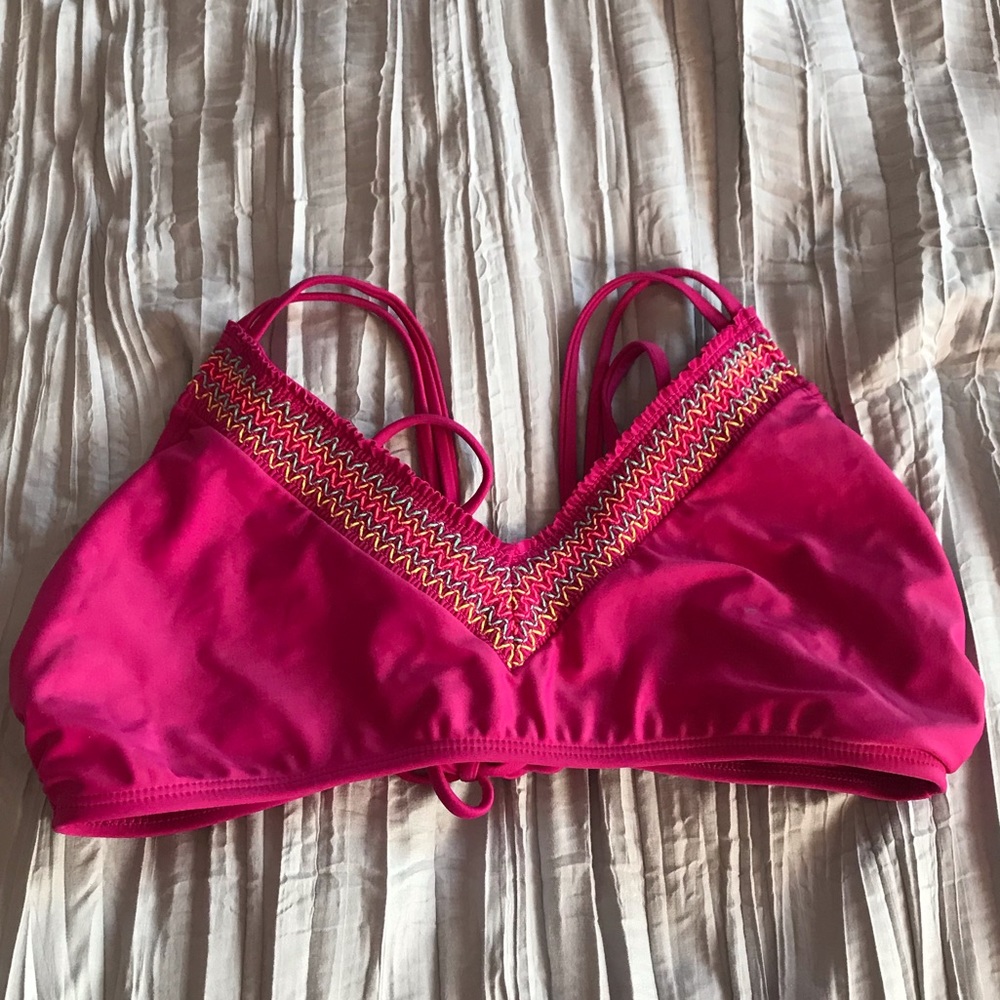 Pink bikini top